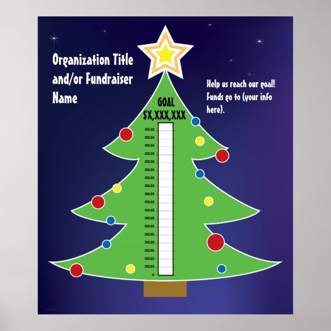 Fun Christmas Tree Thermometer Poster (Front)