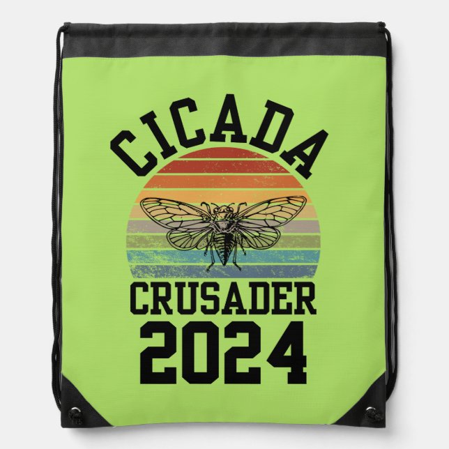 Fun CICADA CRUSADER 2024 Kids Drawstring Bag (Front)
