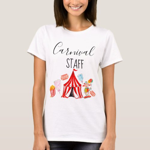Fun circus carnival staff kid party shirt