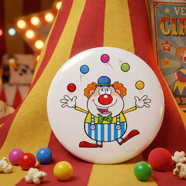 Fun Circus Clown Juggling Balls Button (Creator Uploaded)