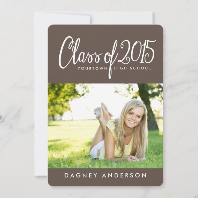 Fun Class of 2015 Photo Graduation Party Invite (Front)