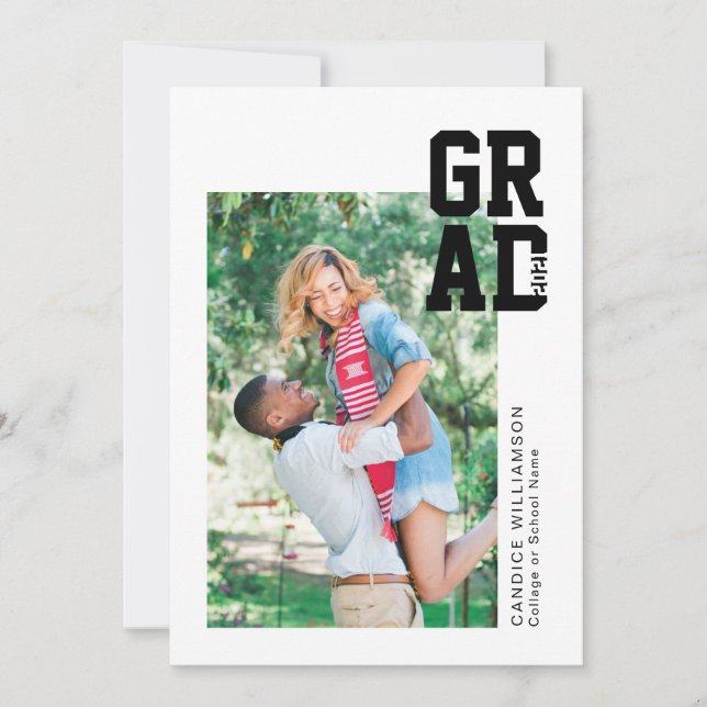 Fun Class of 2021 Photo Graduation Announcement (Front)