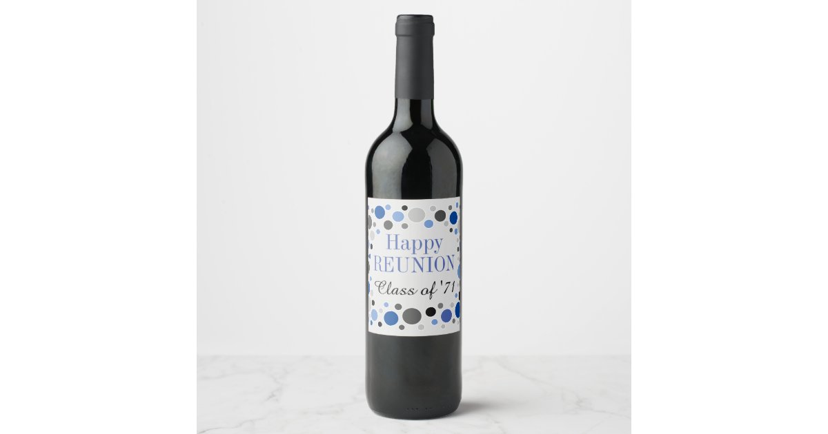 Class Reunion Custom Wine Label — Style 2