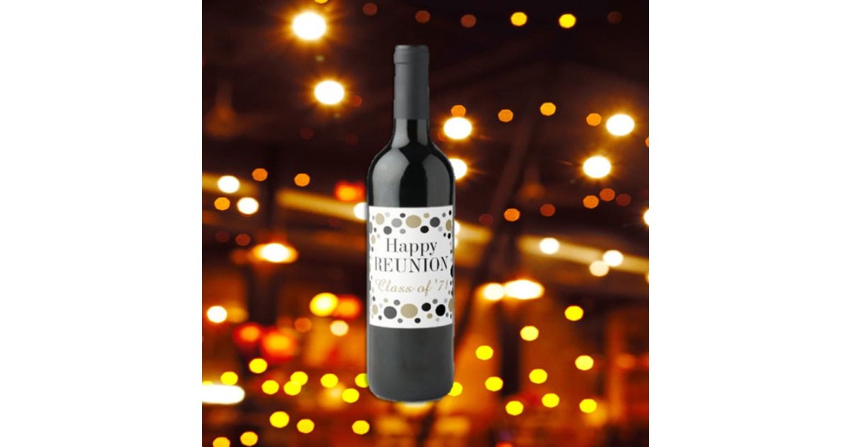 Class Reunion Custom Wine Label