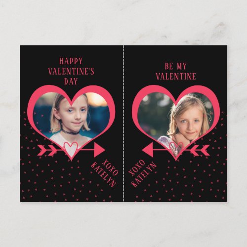 Fun Class Valentines Day Party Heart Photo Cards