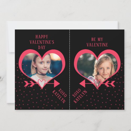 Fun Class Valentines Day Party Heart Photo Cards