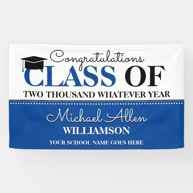 Fun Class Year Congratulations Graduate Banner (Horizontal)