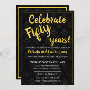 Fun Classic 50th Anniversary Invitation