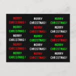 [ Thumbnail: Fun, Classic Video Game Look "Merry Christmas!" Postcard ]