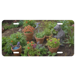 fun claymation style pot garden license plate