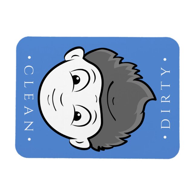 Fun Clean Boy, Dirty Old Man Dishwasher Magnet (Horizontal)