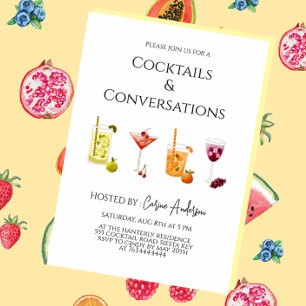 Fun Cocktails and Conversation Invitation