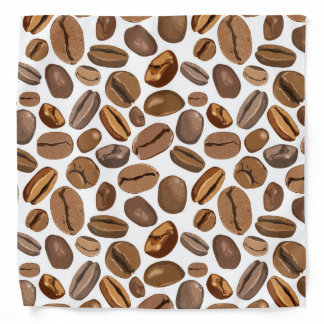Fun Coffee Bean Design Bandana