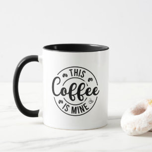Fun coffee word art mug