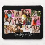 Fun collage 12 photo personalized black and white mouse pad<br><div class="desc">A fun collage of 12 photos is a great way to remember the special times. With custom text in a handwritten look, this photo collage mousepad also includes room for a year or other text. Celebrate senior year, a vacation, a sports season or anything with this great gift idea. Perfect...</div>