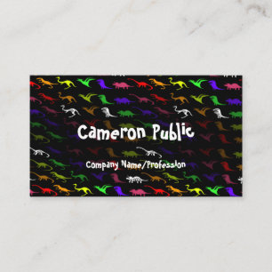 Fun Coloful Rainbow Dinosaur Unique Business Card
