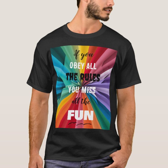 Fun Color black t-shirt (Front)