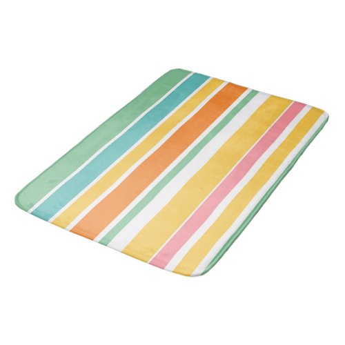 Fun Color Stripes Bath Mat