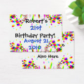 Fun Colorful 21st Party! Card (Desk)