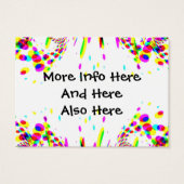 Fun Colorful 21st Party! Card (Back)