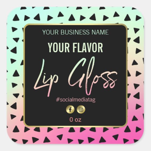 Fun Colorful 80s Retro Lip Gloss Labels