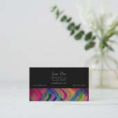 Fun Colorful Abstract Art Design Business Card (Standing Front)