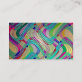 Fun Colorful Abstract Art Design Business Card (Back)