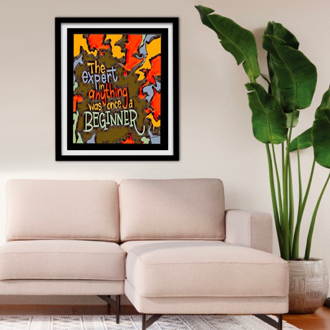 Fun Colorful Abstract Expert Beginner Classroom  Poster (Creator Uploaded)