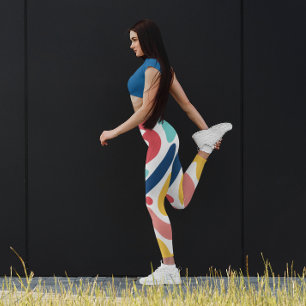 Fun colorful abstract stylish fun leggings