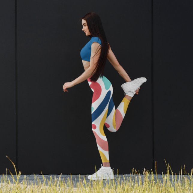Fun colorful abstract stylish fun  leggings (Creator Uploaded)