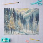 Fun Colorful Abstract Winter Wonderland Art Tissue Paper
