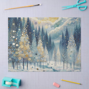 Fun Colorful Abstract Winter Wonderland Art Tissue Paper