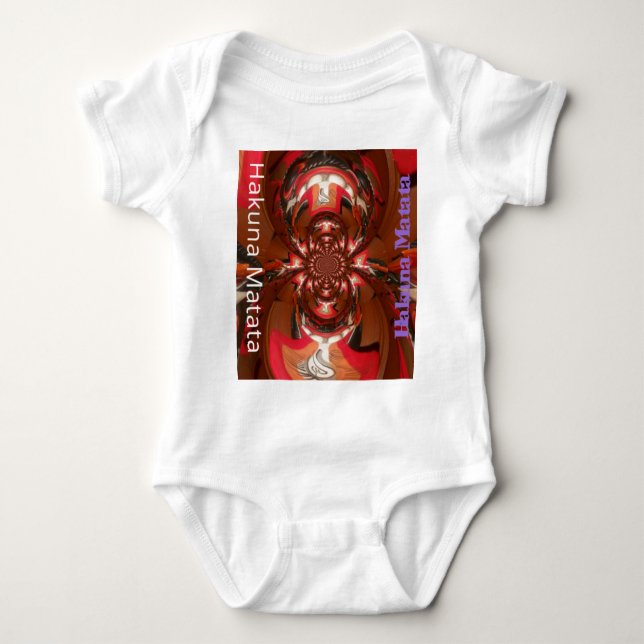 Fun Colorful African Design Baby Bodysuit (Front)