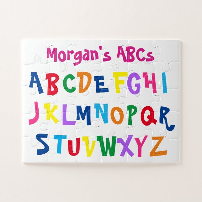 Fun Colorful Alphabet ABCs Jigsaw Puzzle (Horizontal)