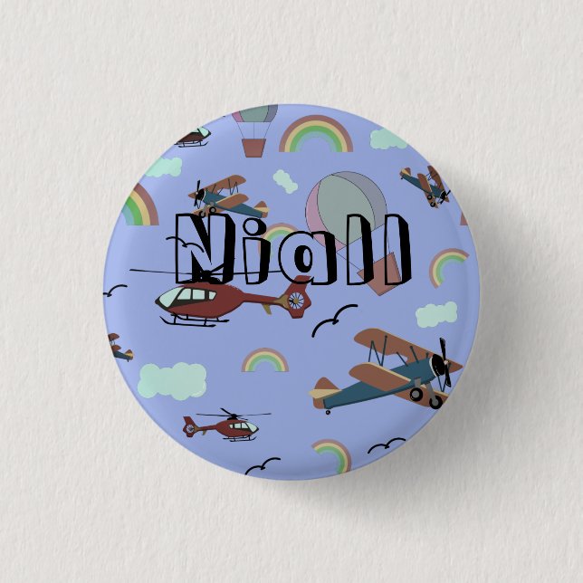 Fun Colorful Aviation    Button (Front)