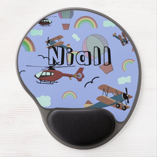 Fun Colorful Aviation   Gel Mouse Pad (Front)