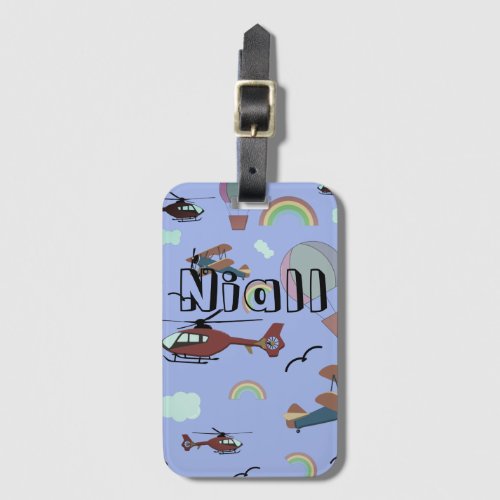 Fun Colorful Aviation  Luggage Tag