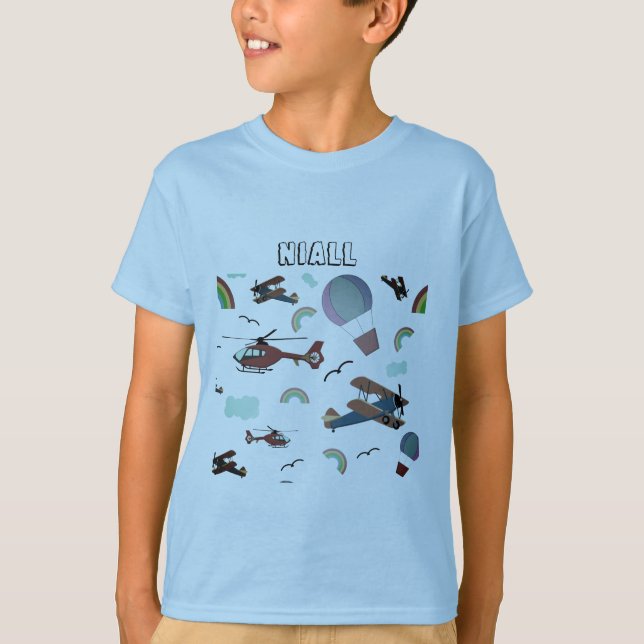 Fun Colorful Aviation T-Shirt (Front)