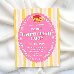 Fun colorful bachelorette party invitation