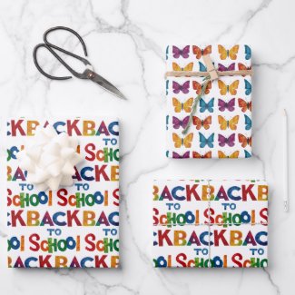 Fun Colorful Back To School Watercolor Butterfly