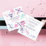 Fun Colorful Baking & Cooking Utensil White Square Business Card
