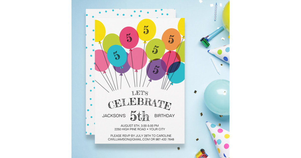 Cute Colorful Birthday Party Balloon Pattern Tissue Paper | Zazzle