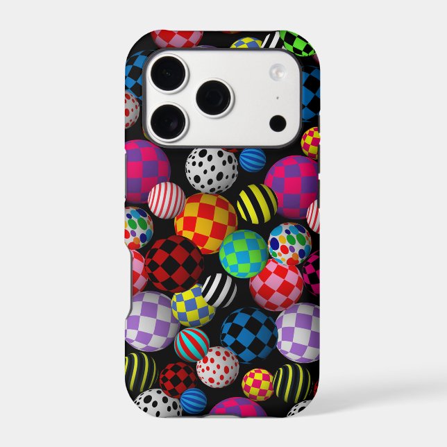 Fun & Colorful Balls iPhone Case (Back)