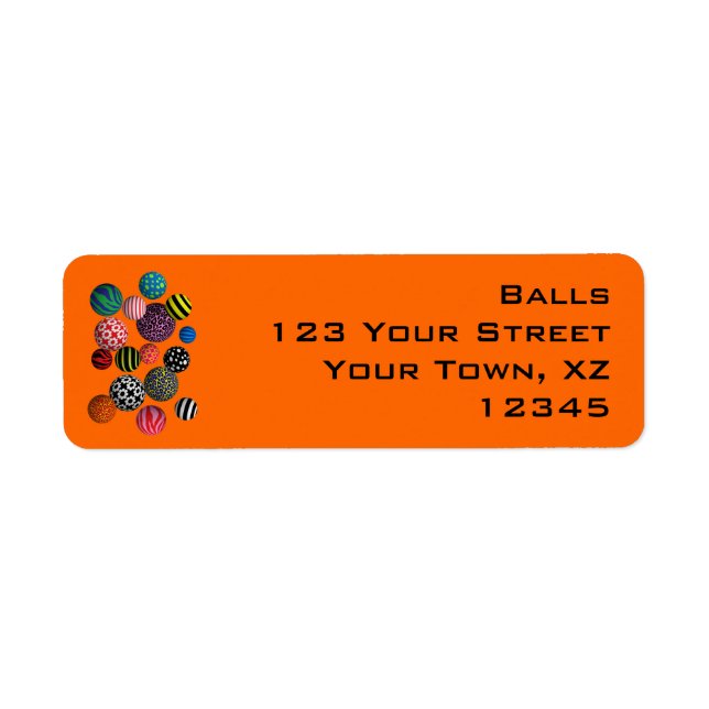 Fun & Colorful Balls Label (Front)