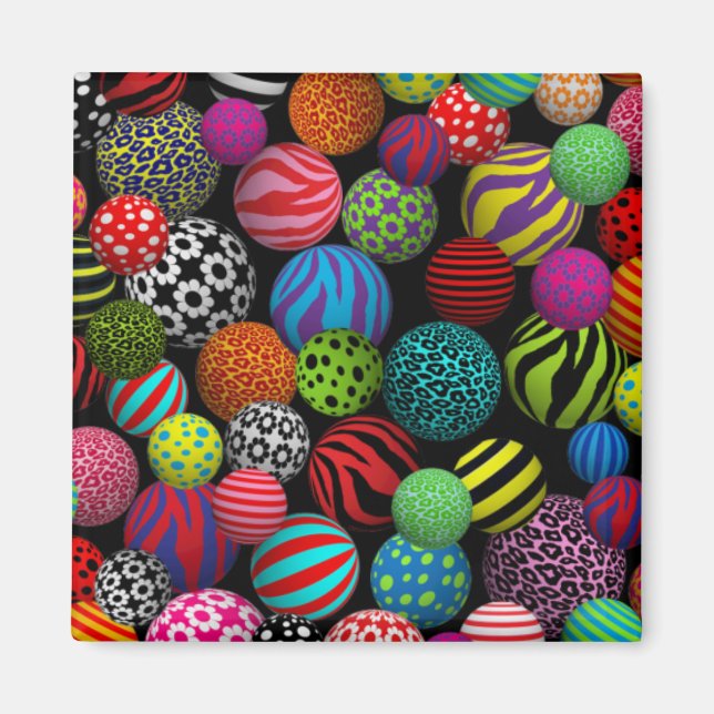 Fun & Colorful Balls Magnet (Front)