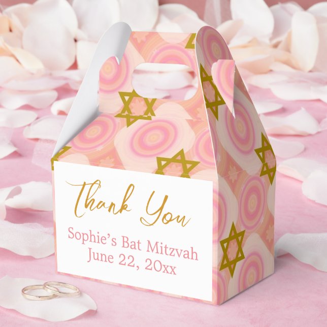 Fun colorful bat mitzvah treat/favor/gift boxes (Wedding)