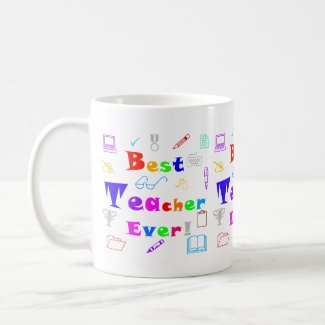 Fun, Colorful Best Teacher Ever School Learning