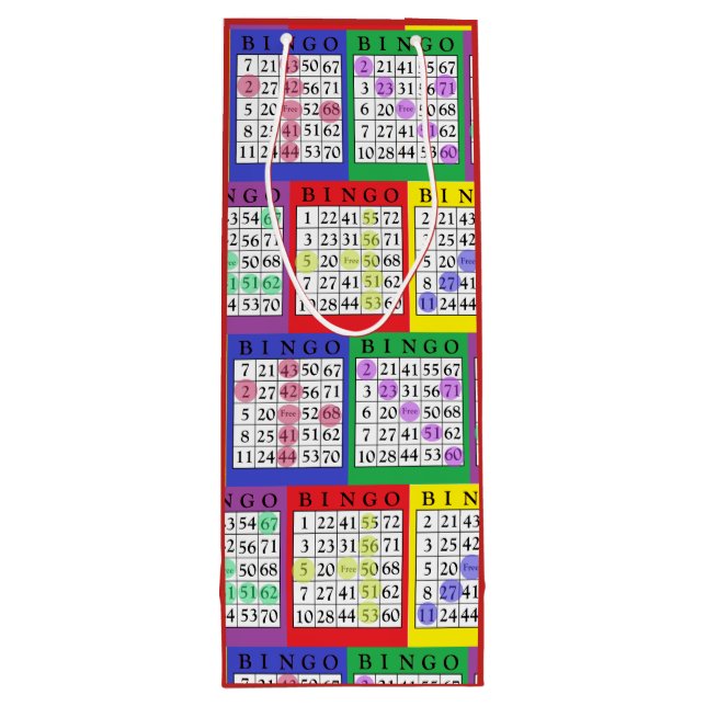 Fun Colorful BINGO Cards Gift Bag (Back)