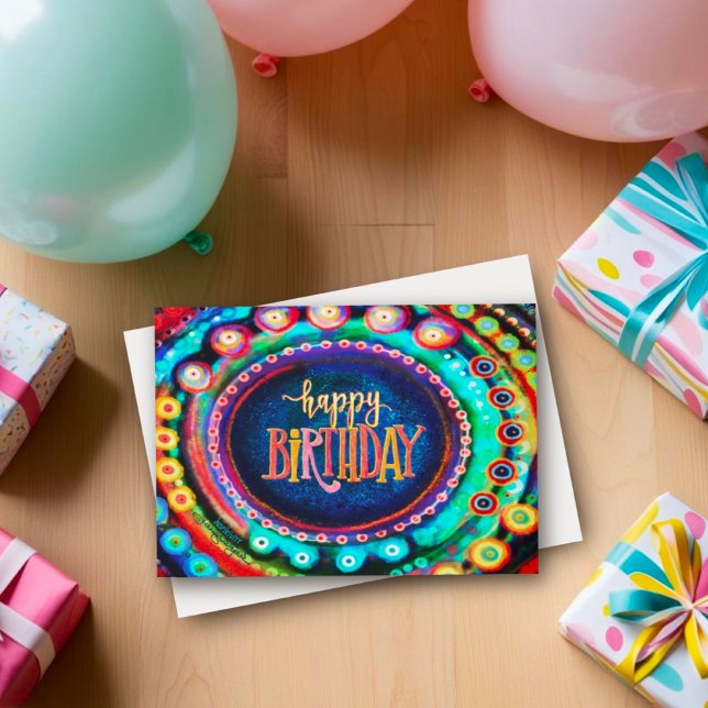 Fun  Colorful Birthday Cheerful Fun Modern Card (Creator Uploaded)