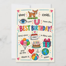 Fun Colorful Birthday Greeting Card
